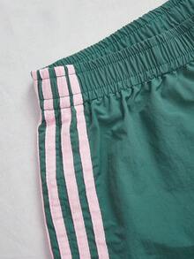 SHEIN Tall 2 Stücke Damen Seitenstreifen Elastische Taille Lässige Lose Sport Shorts Sommer Shorts für Damen, Lässig und vielseitig, geeignet für den täglichen Straßenverkehr, Cargohose