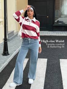 Flexra Casual Washed Straight-Leg Denim Jeans - Light Wash - View 3