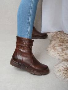 Women Ankle Boots & Booties - Brown - View 2