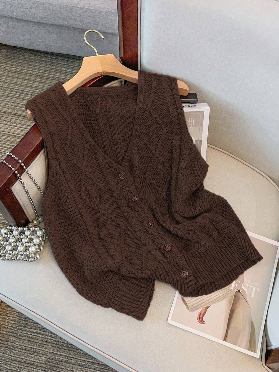 Franclia 复古花卉印花多层灰色运动衫，秋冬 - 咖啡棕 - 查看 1