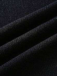 ROMWE MEN Street Life Men's Spider Pattern Loose Fit Long Sleeve Sweater, Winter - Black - View 6