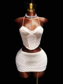 Amplova Paillettenbesetzter, sexy und eleganter Bodycon Minirock für Frauen - Verschiedenfarbig - Übersicht 6
