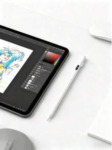 Teckwe Digital Display Active Capacitive Stylus Pen, Works With Apple Pencil & All Models, Long Battery Life, Palm Rejection For Drawing, Writing, Online Class & Office - Multicolor - View 1