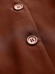 Lunelith SHEIN Lunessa Chaleco elegante de ajuste ceñido con cuello en V y botones delanteros para uso diario