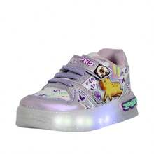 Tenis con Luces Led Capibara Capybara para Niña Lila Brillante Glitter Kuali Shoes - Lila Púrpura - Ver 2