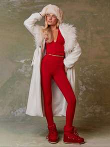 Athîral Women's Elegant Faux Fur Collar Jacket, Autumn/Winter