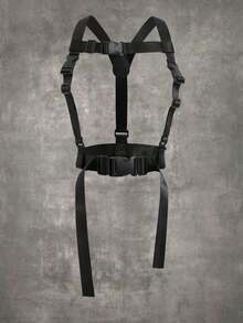 ROMWE Grunge Punk Release Buckle Harness Belt Sexy - Black strap with bar - View 6