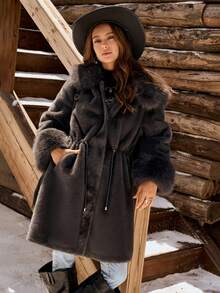 LanaWest New Women Regular Jacket, Minimalist & Fashionable - Dark Grey - View 6