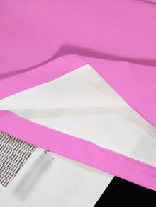 TOM & JERRY X SHEIN تي شيرت نسائي بتصميم كاجوال وشارع بطباعة كرتونية وحروف بألوان متباينة وفضفاض، صيفي