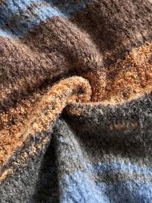 Soleia Novo Macacão com Alça de Espaguete de Tricô Degradê, Adequado para Chá da Tarde, Praia, Beira-Mar, Festival de Música, Outono/Inverno, Vestido de Igreja para Mulheres, Roupa de Aeroporto para Mulheres, Volta às Aulas, Roupa de Festa de Festival de Música, Fantasia de Halloween, Traje de Negócios para Mulheres, Vestido de Encontro à Noite para Mulheres, Roupa Sexy de Boate Noturna para Mulheres, Estilo Ocidental, Boêmio, Gótico, Vestido de Encontro à Noite, Decote Assimétrico, Decoração de Metal - Multicolorido - Visão 7