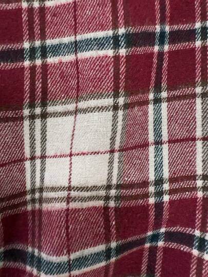 Aloruh Home Round Neck Long Sleeve Bow Print Rood Plaid Drawstring Pants Piece Pajama Set, view 8