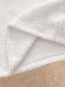 HIMLAND 男士休闲优雅刺绣长袖连帽衫，蓬松白色抓绒拉链卫衣，冬季 - 白色 - 查看 10