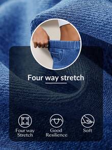 Flexra 女式松紧腰口袋水洗休闲牛仔裤