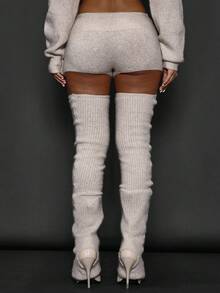 MUSERA 女士毛衣套装 晚宴派对 优雅 春季 情人节 - 灰色 - 查看 4