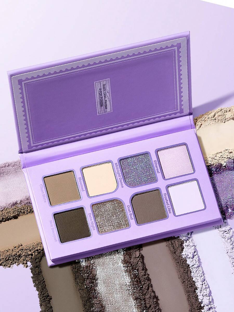 SHEGLAM Dusty Lilac, Please 八色眼影盤 品牌 美容 化妝 化妝品 適合女性與女孩 完美搭配夏季春季 Y2K 時尚 流行 生日 母親節禮物 假期 派對準備就緒 最佳顏色 - Dusty Lilac - 查看 1