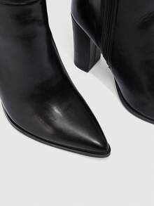 CUCCOO SZL Women's Fashion Pointed Toe High Heel Over-The-Knee Boots For Christmas - Black - View 9