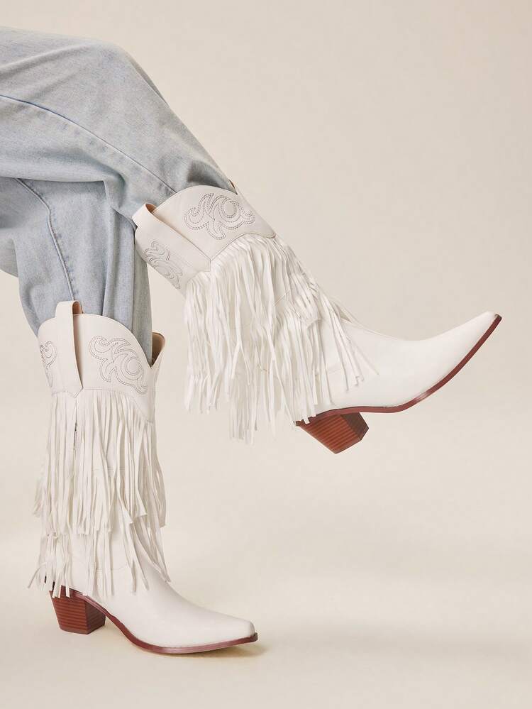 Women's Western Boots, Boho Style, American Retro, Bohemian, Music Festival, Party, Vacation Outfits Travel Essentials Cowboy Boots