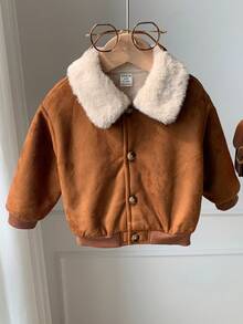 SHEIN معاطف مبطنة بالفليس للأطفال الرضع/الأولاد/البنات، سترات، ملابس علوية للخريف والشتاء. دافئة، ناعمة، مريحة، أنيقة، ملابس كاجوال يومية جميلة بتصاميم بسيطة. مناسبة للاستخدام الداخلي والخارجي، التزلج، الاستخدام اليومي، الرياضة، اللعب، الحفلات، التصوير الفوتوغرافي، المهرجانات، عيد الهالوين، عيد الميلاد، رأس السنة