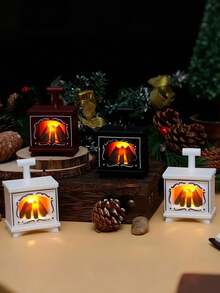 1 pieza/ Set de 3 piezas - Luces miniatura luminosas de chimenea LED, Efecto de llama de chimenea falsa pequeña LED, Lámpara de chimenea miniatura brillante creativa para el hogar, Perfecta para noches acogedoras, decoraciones navideñas, Halloween, Navidad, Acción de Gracias y regalos de Año Nuevo
