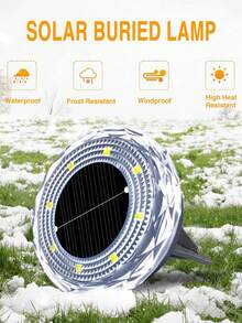 Outdoor Solar Ground Lights, Path Lawn Garden Walkway Lighting, IP65 Waterproof Ambient Suitable For Courtyards, Villas, Sheds, Gardens, Terraces, Parties, Picnics, Halloween Festivals, And Other Lighting Applications - Multicolor - View 2