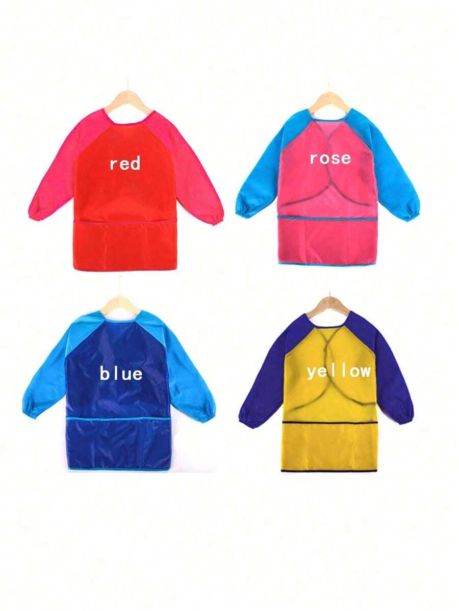 1pc Painting Apron, Art Painting Apron, Bib, Breathable Reverse Blouse Back To School,Back To School,School Supplies