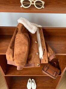 SHEIN معاطف مبطنة بالفليس للأطفال الرضع/الأولاد/البنات، سترات، ملابس علوية للخريف والشتاء. دافئة، ناعمة، مريحة، أنيقة، ملابس كاجوال يومية جميلة بتصاميم بسيطة. مناسبة للاستخدام الداخلي والخارجي، التزلج، الاستخدام اليومي، الرياضة، اللعب، الحفلات، التصوير الفوتوغرافي، المهرجانات، عيد الهالوين، عيد الميلاد، رأس السنة