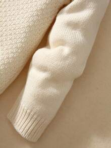 Kids Tween Boy Casual Polo Collar Half-Zip Long Sleeve Knitted Sweater,In Fall/Winter - Apricot - View 6