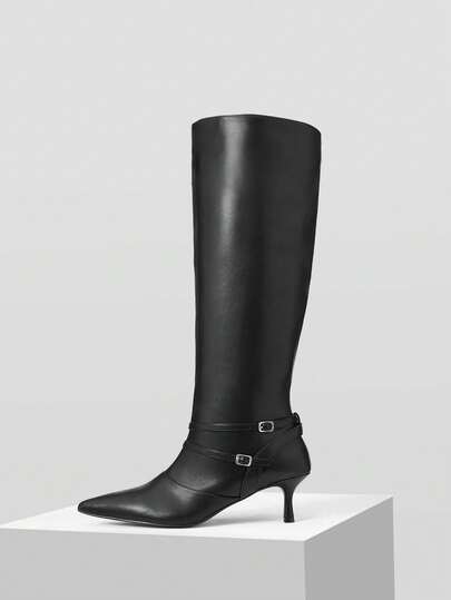 MOTF 2024 NOVAS BOTAS DE BICO FINO, CANO RETA, SALTO ALTO E ALTO PARA MULHERES