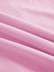 INAWLY 女式休闲字母与书籍刺绣圆领短袖 T 恤，夏季 - 粉色 - 查看 4