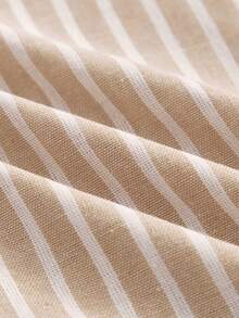 Manfinity NXTstreet 男士休闲条纹印花短袖衬衫和抽绳腰直筒裤套装，春夏秋 - 彩色 - 查看 8