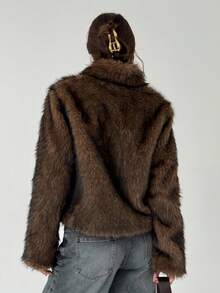 Aloruh Chaqueta de cuero con mangas largas de piel sintética, de moda para otoño/invierno - Multicolor - Ver 5