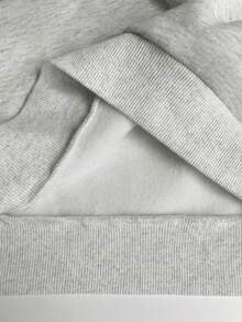 Resyla 2pcs Black Embroidered Trim Women Sweatshirt Set - Light Grey - View 5