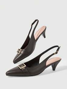 Sleekvia Women's Fashion Versatile Commuting High Heel Pumps - Mocha Brown - View 2