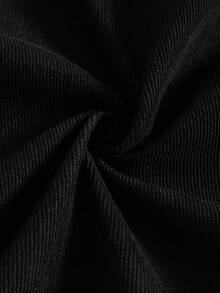 PAVTROS Men's Contrast Color Print Zip-Up Long Sleeve Corduroy Jacket, Y2k Zip Up Black Graphic Jacket, Fall/Winter - Black - View 7