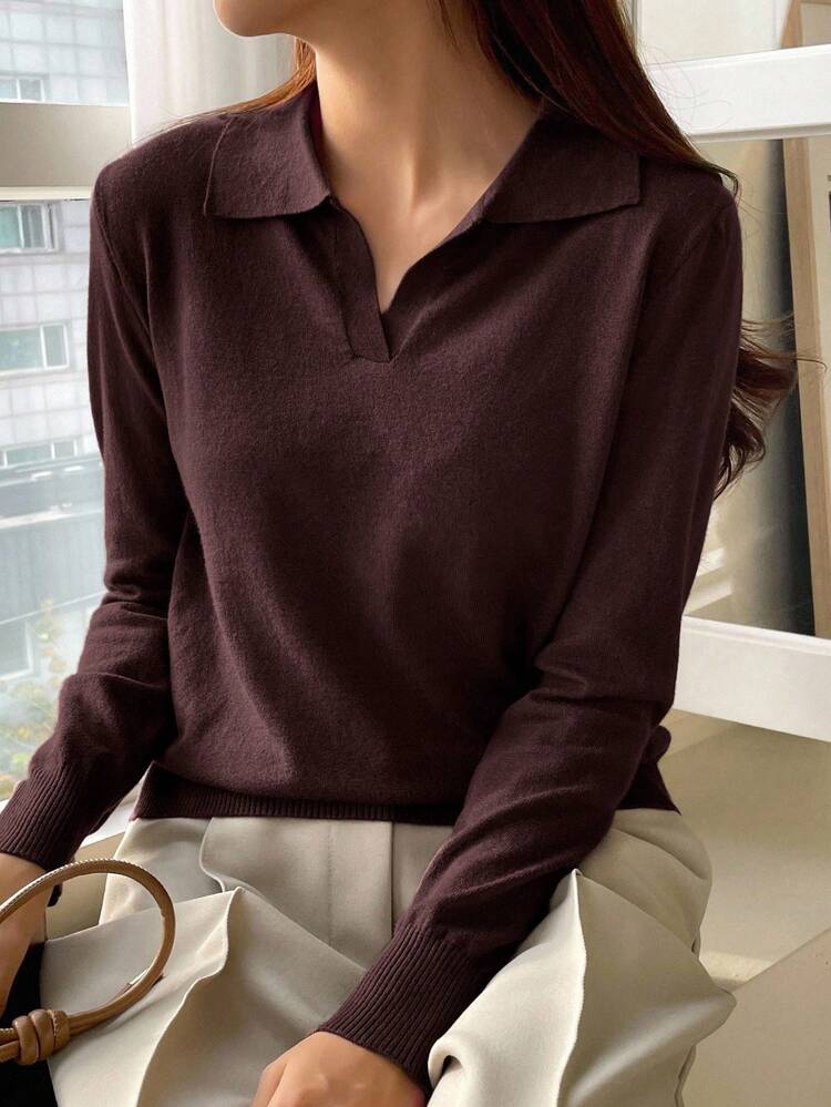 Women's Solid Color Turtleneck Long Sleeve Casual Business Pullover Sweater, Autumn/Winter