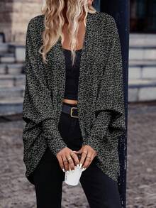 SHEIN Frenchy Áo khoác nhẹ họa tiết da báo cổ điển dành cho nữ, phù hợp cho mùa thu/đông, đi chơi, hẹn hò và đi làm - Nhiều màu - Xem 4
