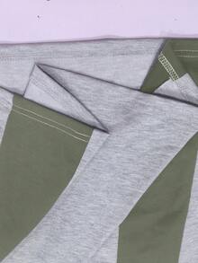 Graceveil Women's Casual Contrast Color Block Zip-Up Hoodie Sweatshirt, Loose Fit Long Style, Autumn/Winter - Army Green - View 8
