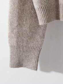 GlowEve Women's Casual Solid Color Cardigan, Versatile For Autumn/Winter - Grey - View 4