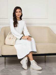 Sleekvia Women's Casual Versatile Lace-Up Ankle Boots For Christmas - Beige - View 10