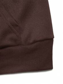 GlowEve 女士秋冬季花卉饰边保暖休闲卫衣 - 咖啡棕 - 查看 5