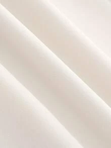 Franclia 通勤时尚百搭束腰双排扣金属纽扣撞色饰边卡其色女式西装外套，优雅春秋季外套，商务休闲装，漂亮女士西装外套 - 白色 - 查看 3