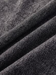 SHEIN Elladie kids Tween Girls Denim Dress, Casual & Comfortable Button-Up Denim Dress With Embroidered Pattern, Fashionable Streetwear Style, Versatile Fabric, New Arrival Button Down Dress Girls Denim Shirt Dress - Light Grey - View 5