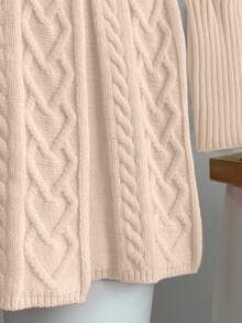 SHEIN Unity Bộ 2 áo len dệt kim bó sát đa năng thường ngày - Màu Khaki - Xem 6