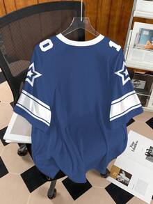 SCOOBY-DOO X SHEIN 女式休闲拼色字母与狗狗印花 V 领短袖 T 恤，夏季 - 白色 - 查看 2