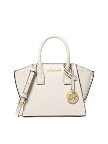 Michael Kors Avril Extra-Small Leather And Suede Women Satchel Cream
