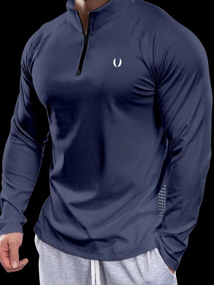 Manfinity Sport Corelite Men's Spider Print Round Neck Loose Fit Short Sleeve Sports T-Shirt Spider Graphic Tee Spider Tee Graphic Tees,Halloween Spider Fitted Shirt Crew Neck Sports Jacket - Blue - View 1