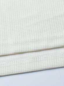 Manfinity CasualCool Men's Casual Versatile Solid Color Long Sleeve Polo Shirt Casual - Beige - View 3