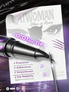 CATWOMAN™ | SHEGLAM Meow 眼線 品牌 美容 化妝 化妝品 適合女性與女孩 完美搭配夏季春季 Y2K 時尚 流行 生日 母親節禮物 假期 派對準備就緒 最佳顏色 - 黑色 - 查看 5