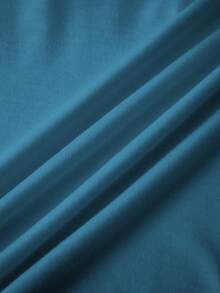 Manfinity Homme Men's Casual Letter Graphic Round Neck Long Sleeve T-Shirt, Autumn Casual Wear Men Men Full Sleeve Tshirt Teal Shirt Graphic Turquoise Clothes Men Collard Long Sleeve Men S - Blue - View 5