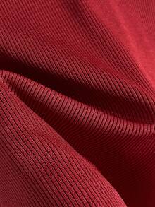 GlowEve 女装2025秋冬新款休闲优雅通勤经典红色圣诞日常长袖2件套 - 白色 - 查看 5